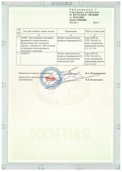 2020.02.06 Тайшет - Приложение к сертификату - Прокат арматурный для железобетонных конструкций периодического профиля.